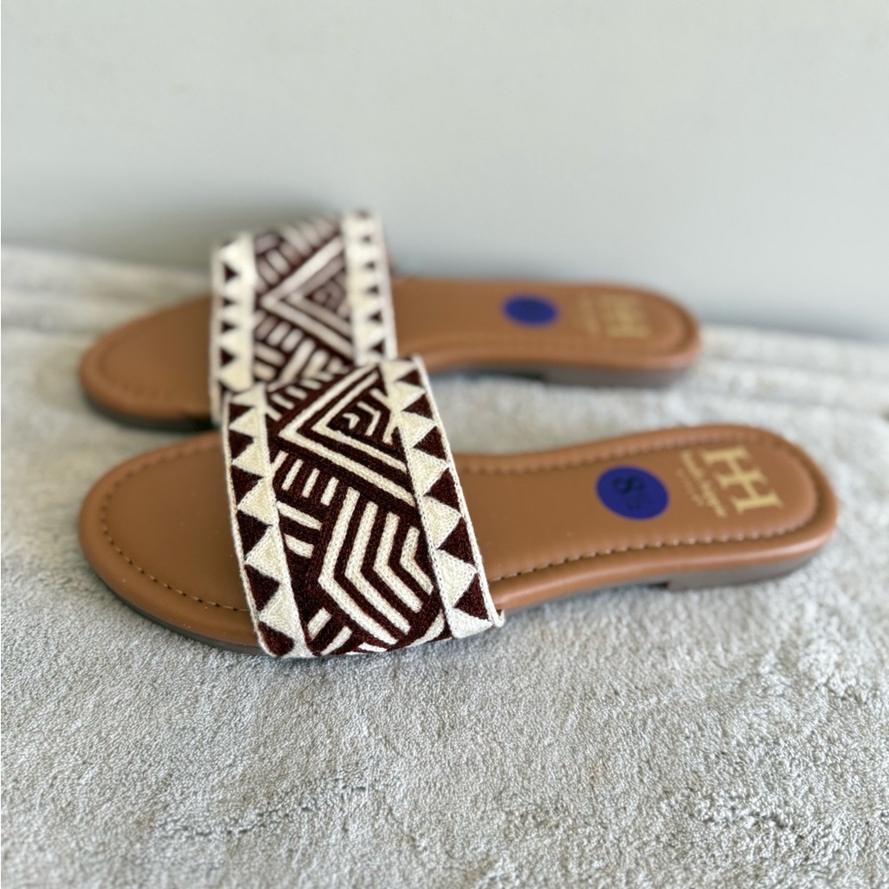 HAUTE HIPPIE Rianne Crochet Flat Slide Sandals Women’s 8.5 NEW‎ - Picture 4 of 6